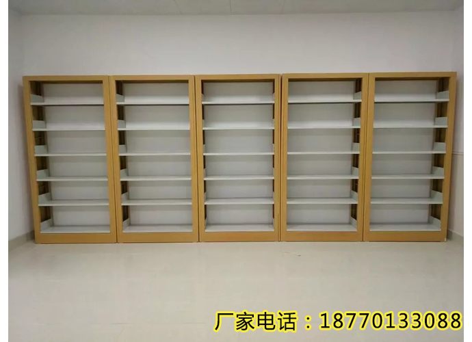 唐山双柱单面图书室书架
